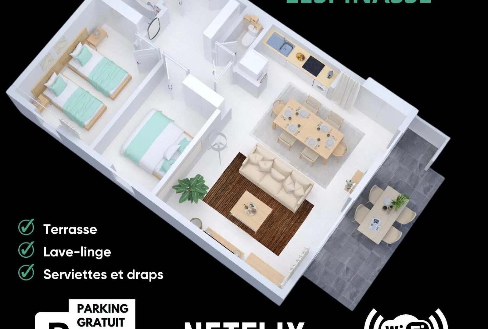 Le Cocon De Lespinasse - Parking - Checkin Autonome Διαμέρισμα